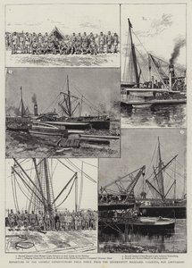 Partenza della Forza di Spedizione Looshai dal Cantiere Navale del Governo, Calcutta, per Chittagong